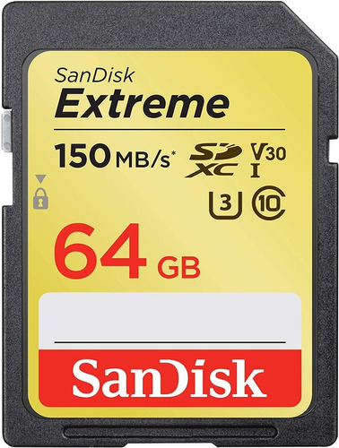 Tarjeta Memoria Sandisk Extreme Sdxc 64 Gb, 150 Mb/s
