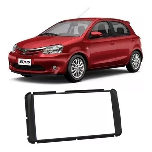 Moldura Painel 2 Din Toyota Etios Corolla Gli 15 Preta