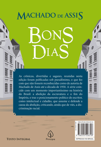 Imagem 2 de 2 de Bons dias, de de Assis, Machado. Série Clássicos da literatura Ciranda Cultural Editora E Distribuidora Ltda., capa mole em português, 2021