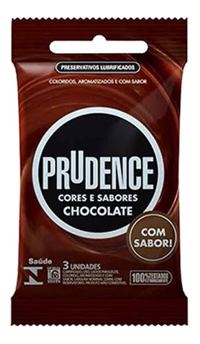 Camisinha Preservativo Prudence Aromas E Sabores Chocolate