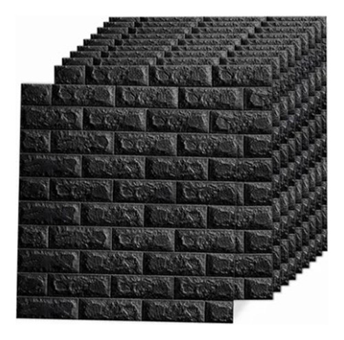Adesivo De Parede 3d Preto, À Prova D'água, 10 Unidades
