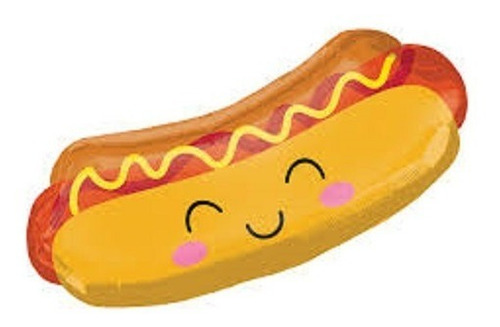Globo Hot Dog Met Jumbo Fiesta Comida Cine Salchicha Feliz