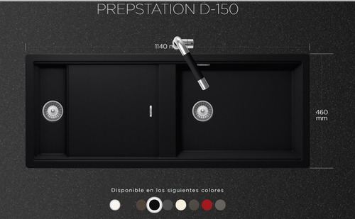 Fregadero Schock Cuarzo Cafe Prepstation D-150 Bronce