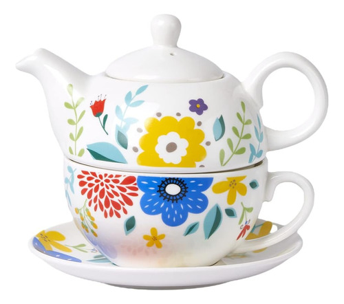 Juego De Té Una Tetera Y Taza De Porcelana, Juego De T...