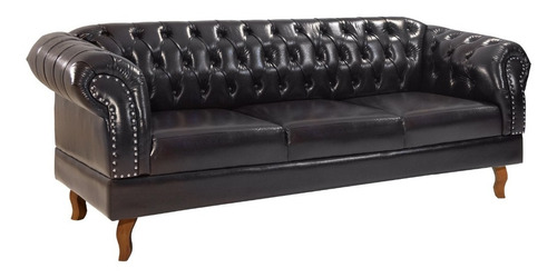 Namoradeira Chesterfield Clássica Duque Couro Legitimo 