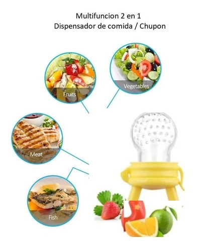 Chupon Mordedera Para Fruta 2 En 1 Funcion Giratoria