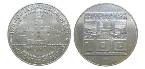 Austria 100 Shilling 1978 Conmemorativa Plata Ley 0.640 (Usado)