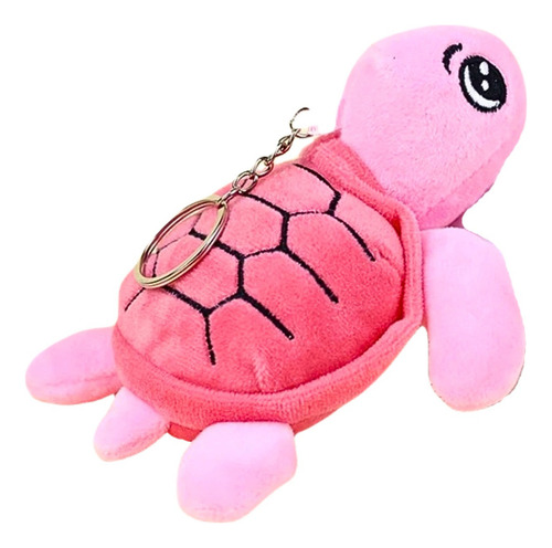 M2 Juguete Peluche Suave Lindo Llavero Reptil Tortuga Rosa
