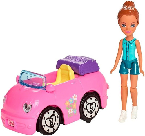 Barbie On The Go Car Wash Set Autolavado Muñeca Y Carrito