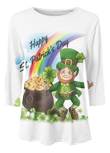 Camiseta D Para Mujer Con Estampado Del Día De San Patricio