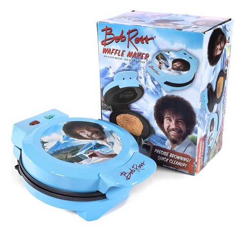 Uncanny Brands Bob Ross Waffle Maker - La Cara Icónica De Bo