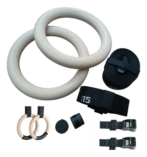 Anillas De Madera 32 Mm Olímpico Correas Enumeradas Gimnasia