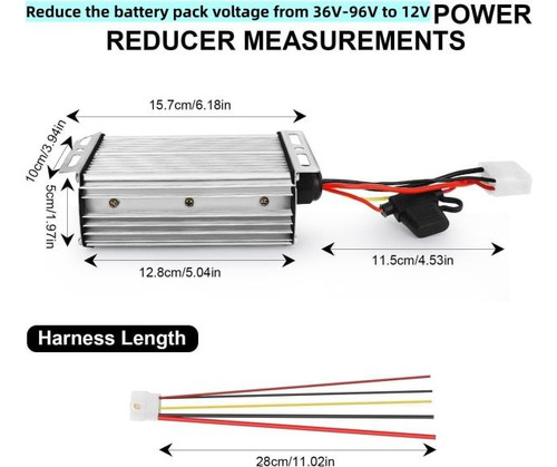 12v 30a 360w Dc-dc 96v 84v 72v 60v 48v 36v A 12v Reductor De
