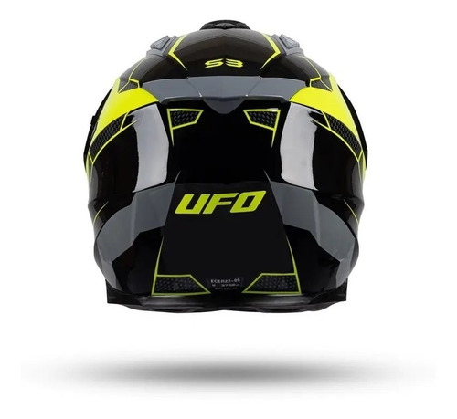 Imagen 7 de 9 de Casco Ufo Aries - Black/neon Yell- Off Road/enduro-