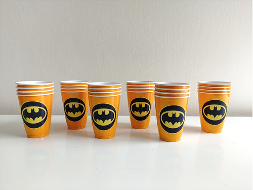 Vasos Batman Personalizados Descartables Cumpleaños