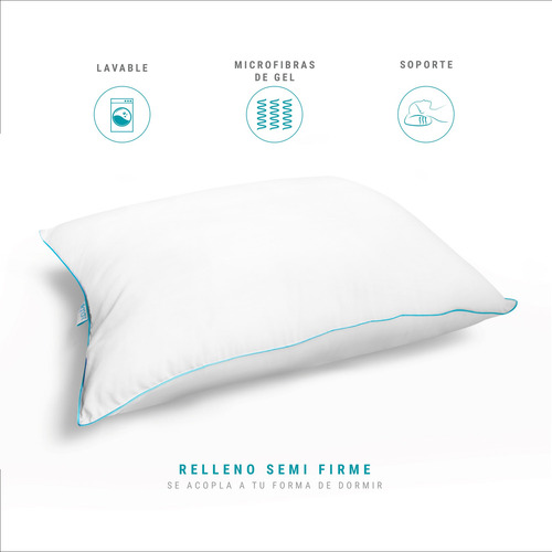 Set Sognare Nuo 2 Almohada King Size + 2 Estándar Semi Firme