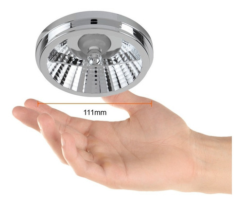 Imagen 5 de 5 de Lámpara Cardan Sencilla Negro + Bombillo Ar111 Luz Cálida