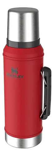 Termo Stanley Original Rojo Lava 950ml Manija Pico Cebador 