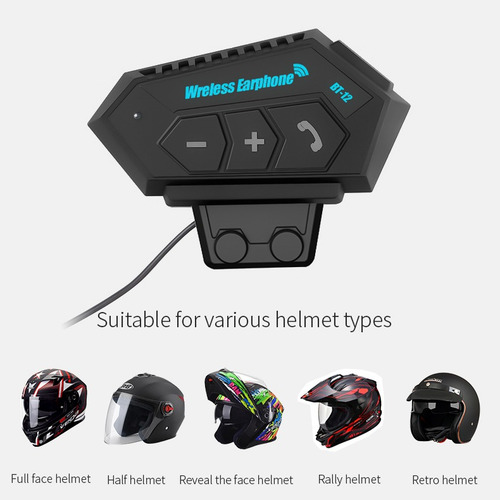 Intercomunicadores Inalámbricos Bluetooth Bt-12 Para Casco