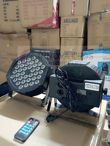 Imagen 3 de 3 de Tacho Par Led Rgb 36 Led Control Remoto Dmx Fiesta Dj Evento