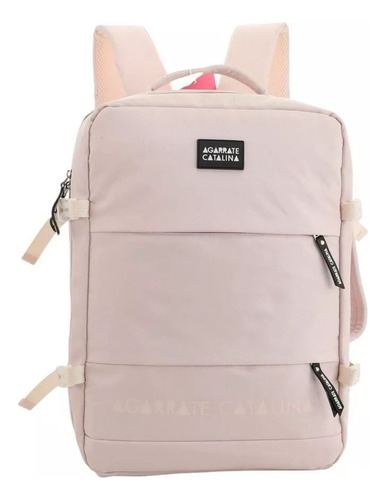 Mochila Viajera Cabina Portanotebook Agarrate Catalina Beige Beige