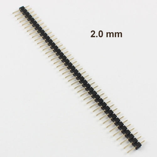 10 Tiras 2.0 Mm Header Macho Sencilla 40 Pin