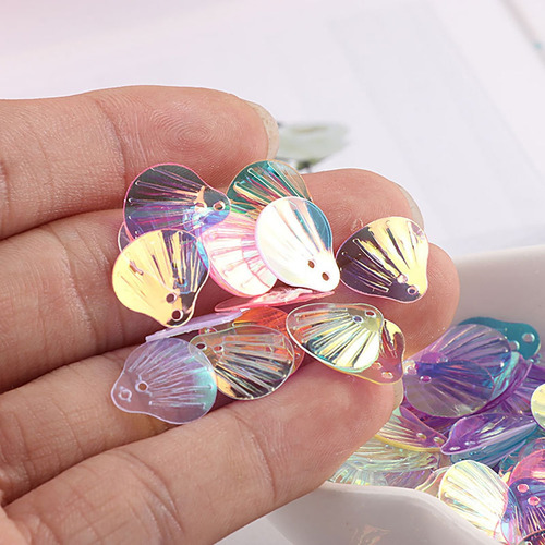Mini Glit Con Forma De Conchas Marinas De Resina Brillante C