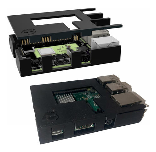 Case O Caja Para Raspberry Pi 3 B+  Encaje Para Riel V-slot