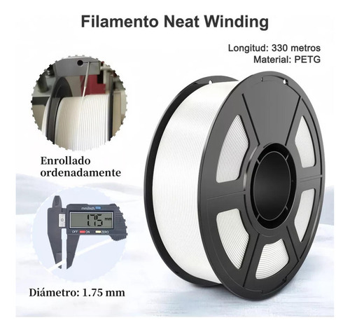Precisión Dimensional Del Filamento Petg De 1,75 Mm +/- 0,02