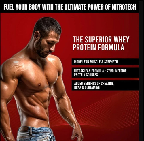 Imagen 4 de 4 de Proteina Nitro Tech , Whey Protein 15serv 1.5lbs Usa Import