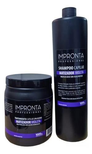  Kit Shampoo+tratamiento Capilar Máscara Violeta Impronta 1l