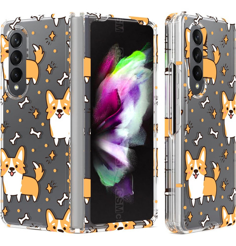 Funda Warmson Para Galaxy Z Fold 4 Corgi Dog