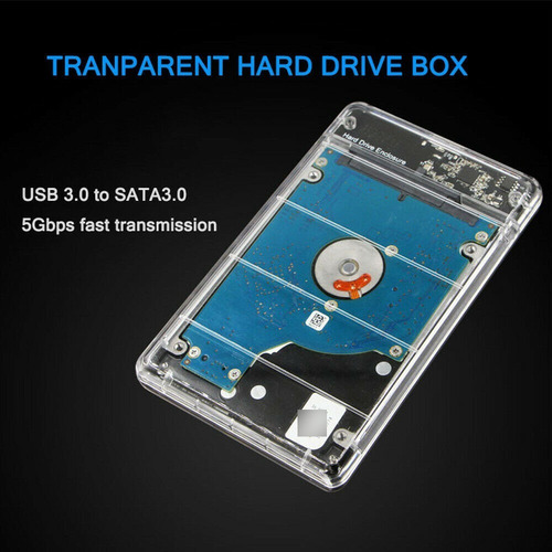 Imagen 9 de 9 de Caja Externa Disco Duro Externo 2.5 Usb 3.0 Transparente