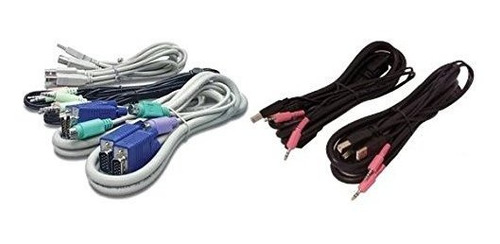 Conjunto De Cables Avocent De 6 Pies 2-hdmi / 2-usb / 1-audi