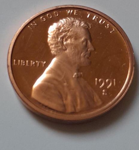 Moeda Americana One Cent Dólar Linconl 1992s Original Bronz