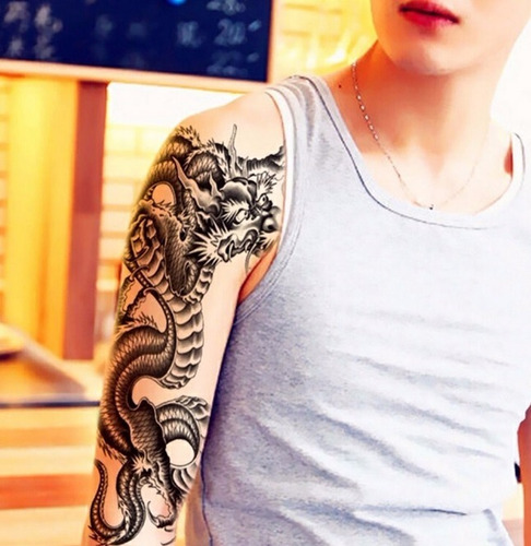 Tatuagem Temporária Dragão * Tatuagem Fake Rf432