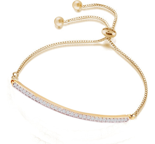 I Jewels Pulsera De Tenis Para Mujer Chapada En Oro De 18 Qu