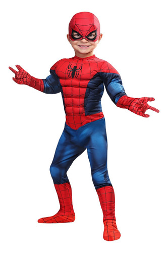 Disfraz Talla X Small(2t-4t) Para Niño Spiderman Halloween