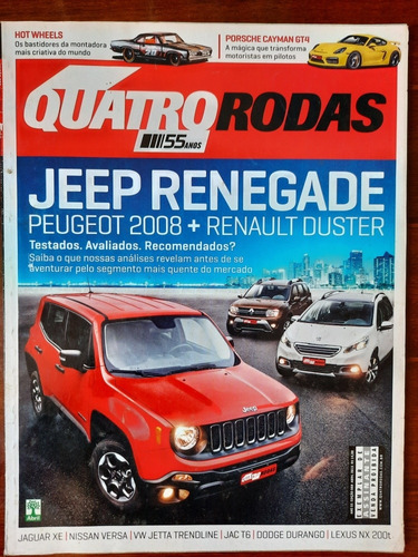 Revista Quatro Rodas N° 668 - Jeep Renegade - Pegeout 2008 