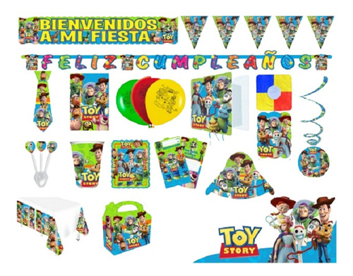 Kit Decoración Toy Story Piñata Fiesta Infantil Globos