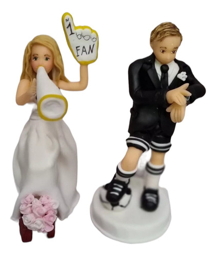 Adorno Para Torta Novia Fan Novio Fútbol ...bodas Casamiento