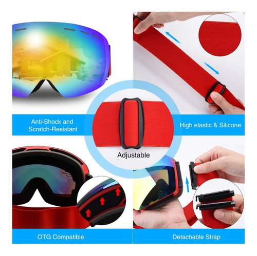 Antiparras Gafas De Nieve Ski Snowboard Antiniebla