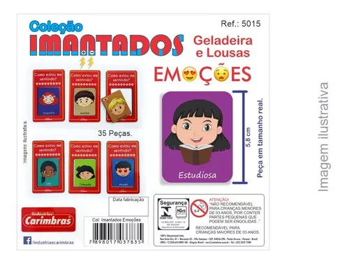 Jogo Quadro Das Emoções Peças Magnéticas Infantil Educativo