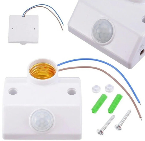 Imagen 5 de 7 de Sensor De Movimiento Pir Con Soquete E27, 220v, 5a, Diy