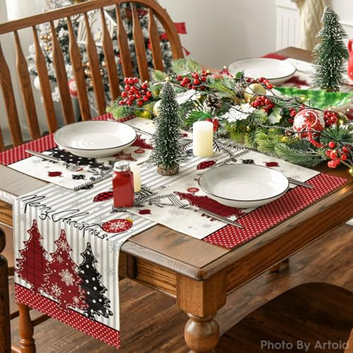 Manteles Individuales De Navidad, Árboles De Pino, Copo De N