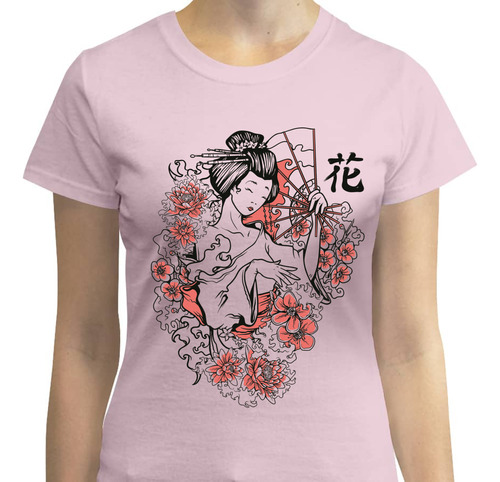 Playera Magic Geisha Estampada Arte Oriental Japón