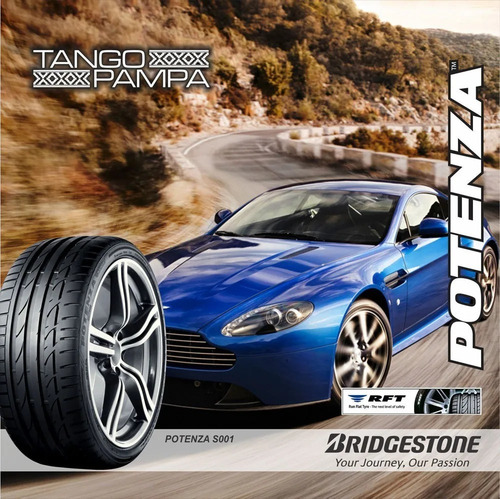 225/40 R19 Potenza S001 Run Flat Rft Bridgestone Envío $0