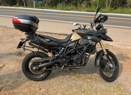 F800 Gs , Marrom , 2013 Com Baús Lateral E Baú Traseiro