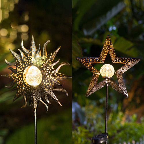 Take Me Jardin Solar Luz Decorativa Sol Estrella Al Aire