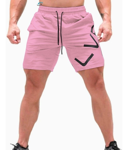 Pantalón Corto Deportivo Gym Cómodo Elástico Secado Rápido [